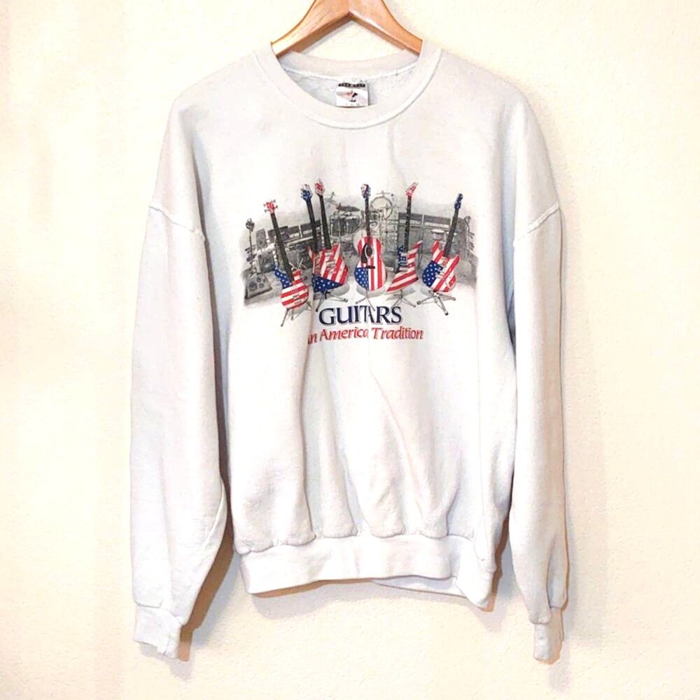 Vintage guitars an American tradition jerzees 90s sweatshirt